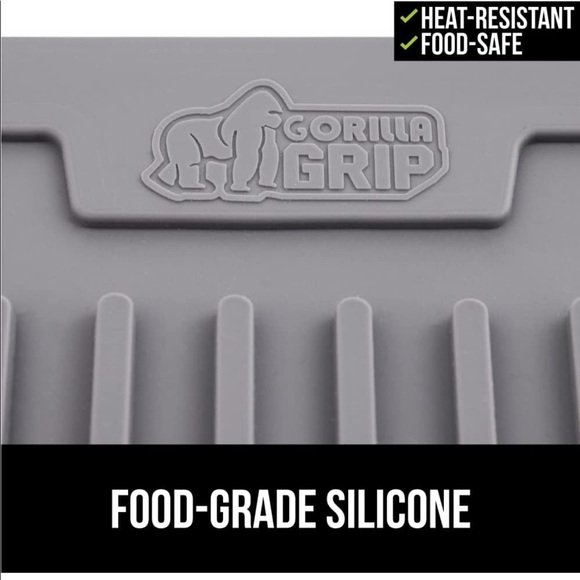 GORILLA GRIP Dish Drying Mat Food Grade Silicone Quick Dry Kitchen Hair Tools - Picture 2 of 5